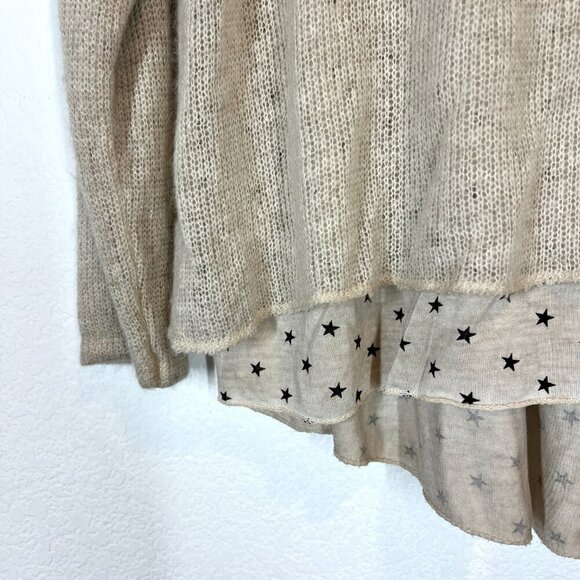 Sweater Tunic Top Layered Star Oversized Mohair XS - Picture 5 of 7
